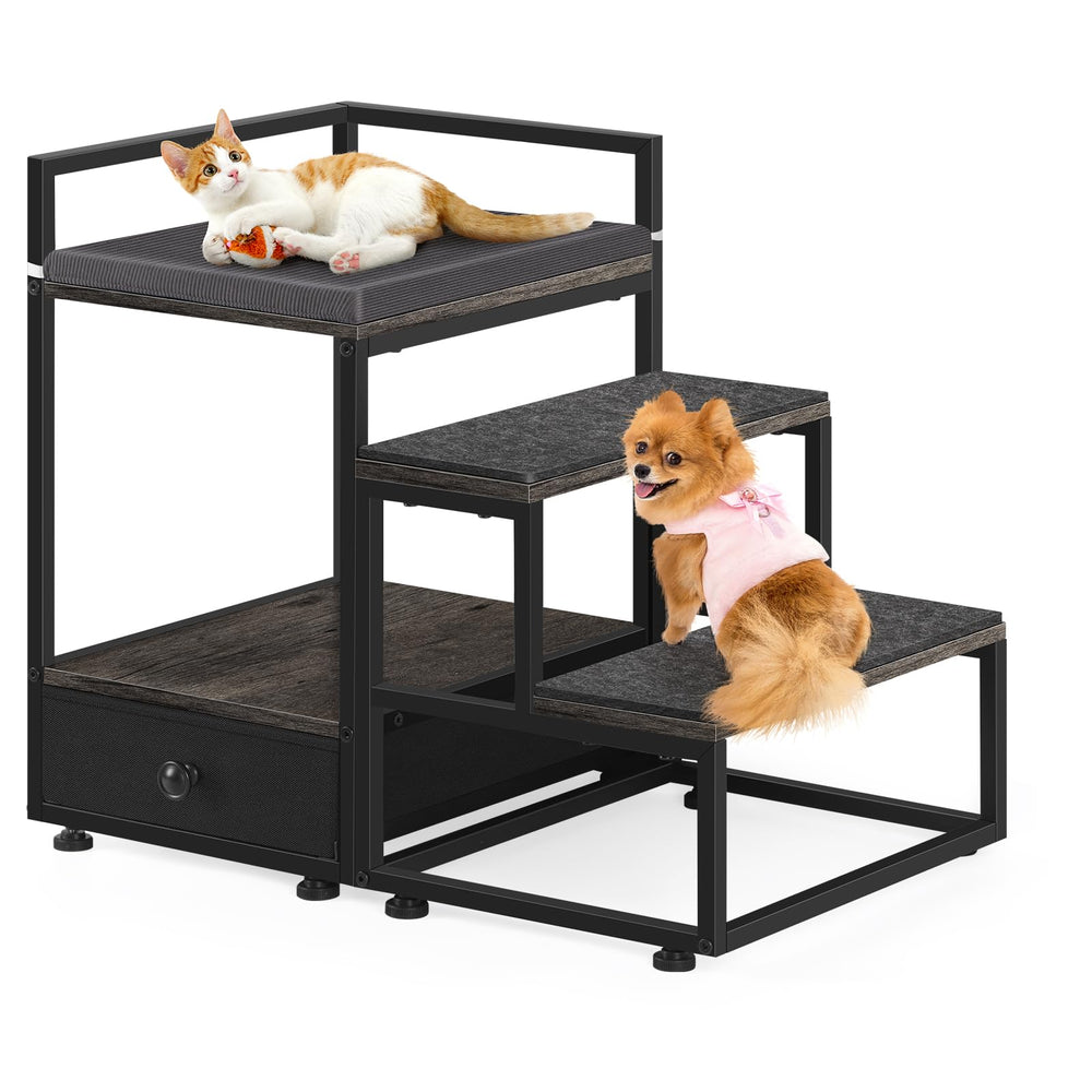 CADUKE cama ventana con plataforma para mascotas, ideal para observar desde altura.