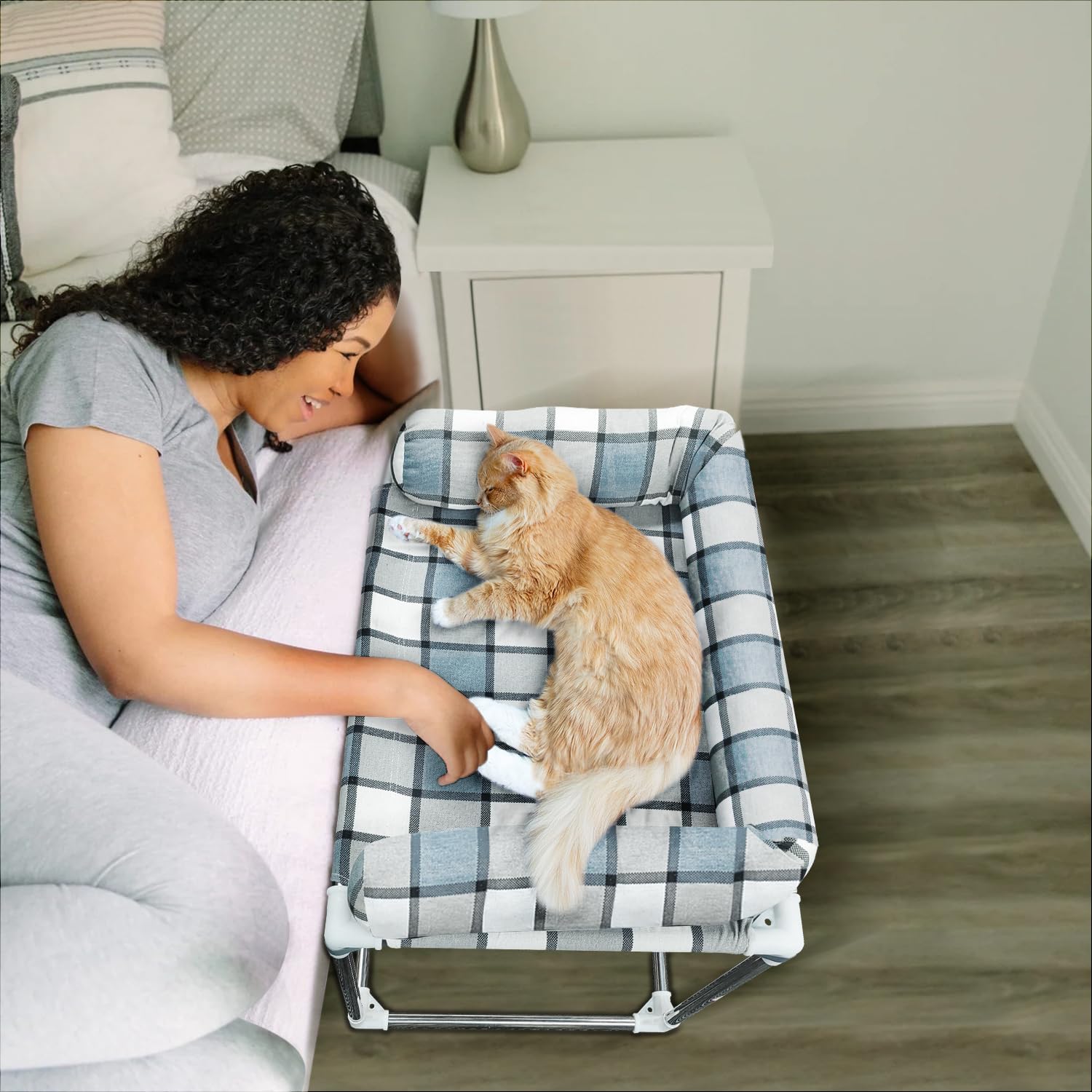 Caghash Cama Lateral para Perro junto a la cama, ideal para cercanía nocturna.