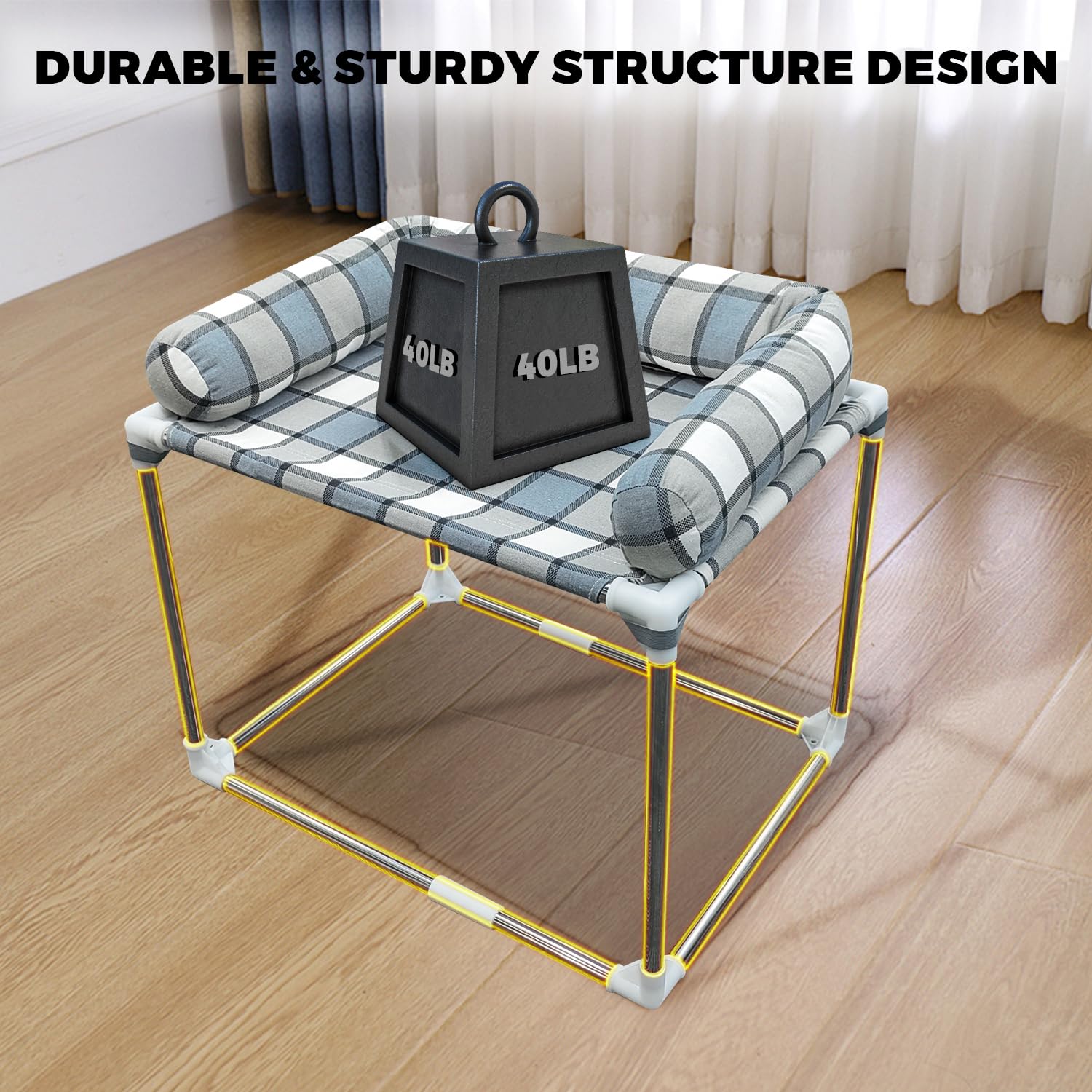 Caghash Estructura de acero inoxidable para durabilidad y un aspecto moderno.