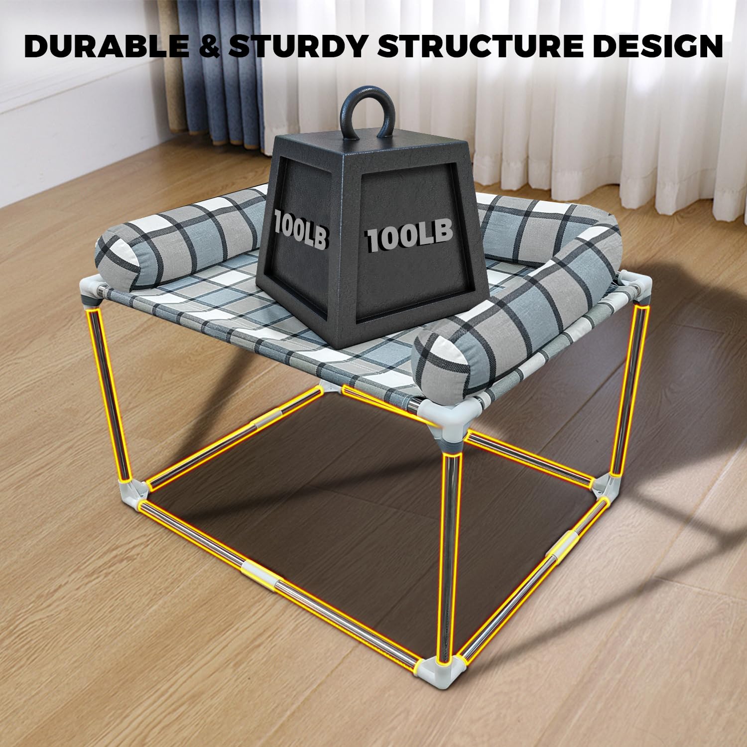 Estructura de acero inoxidable estable de Caghash para uso duradero.