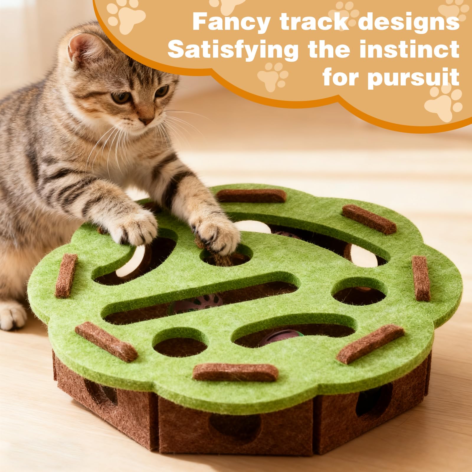 Caja de enriquecimiento para gatos desmontable, fácil de limpiar y mantener