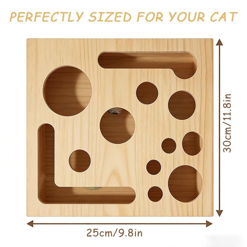 Caja de enriquecimiento para gatos ofrece entretenimiento y estimulación sin estrés.