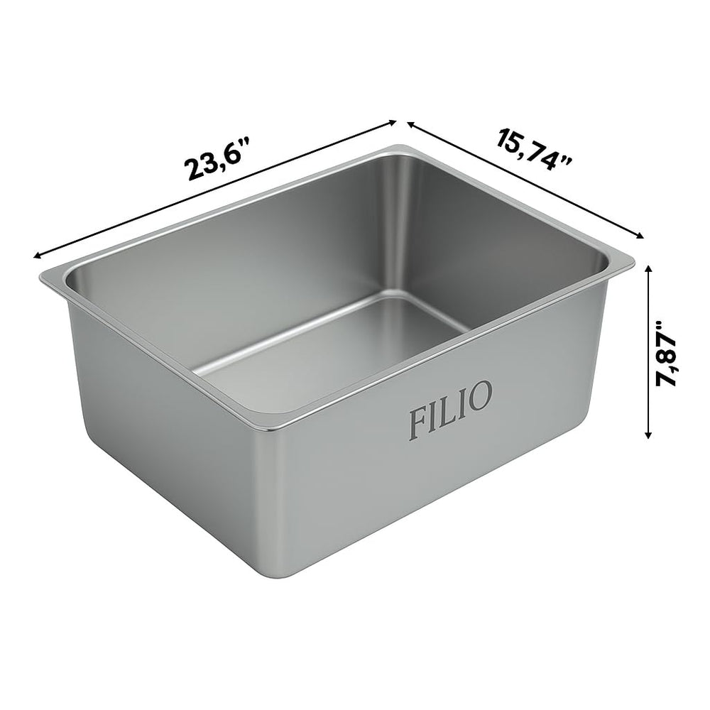 Caja para gatos de acero inoxidable: higiene y confort en casa.