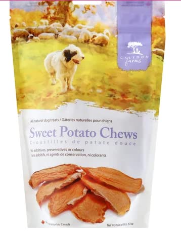 Mordida de batata dulce de Caledon Farms, ideal para momentos de juego y recompensa.