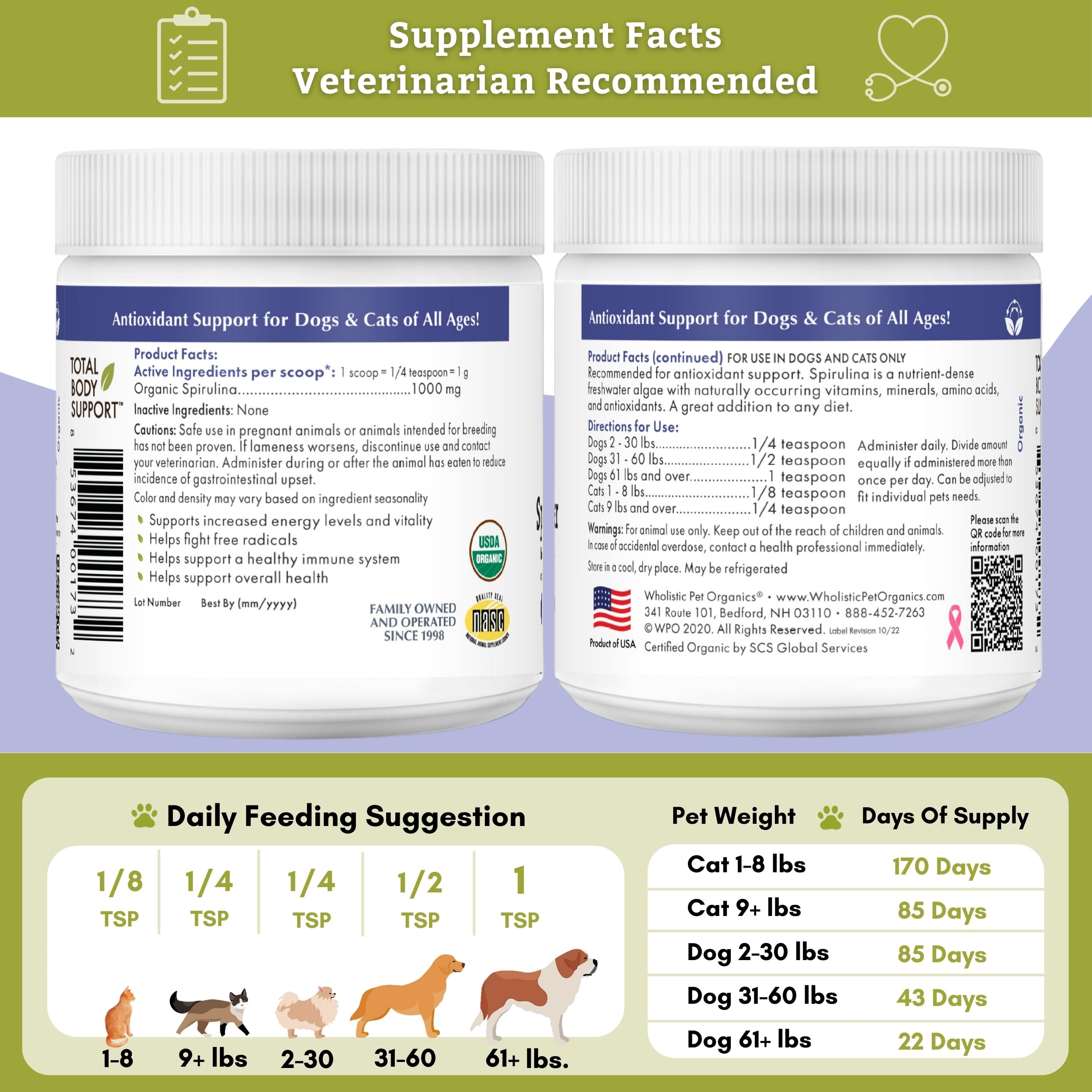 Wholistic Pet Organics, calidad certificada para perros.