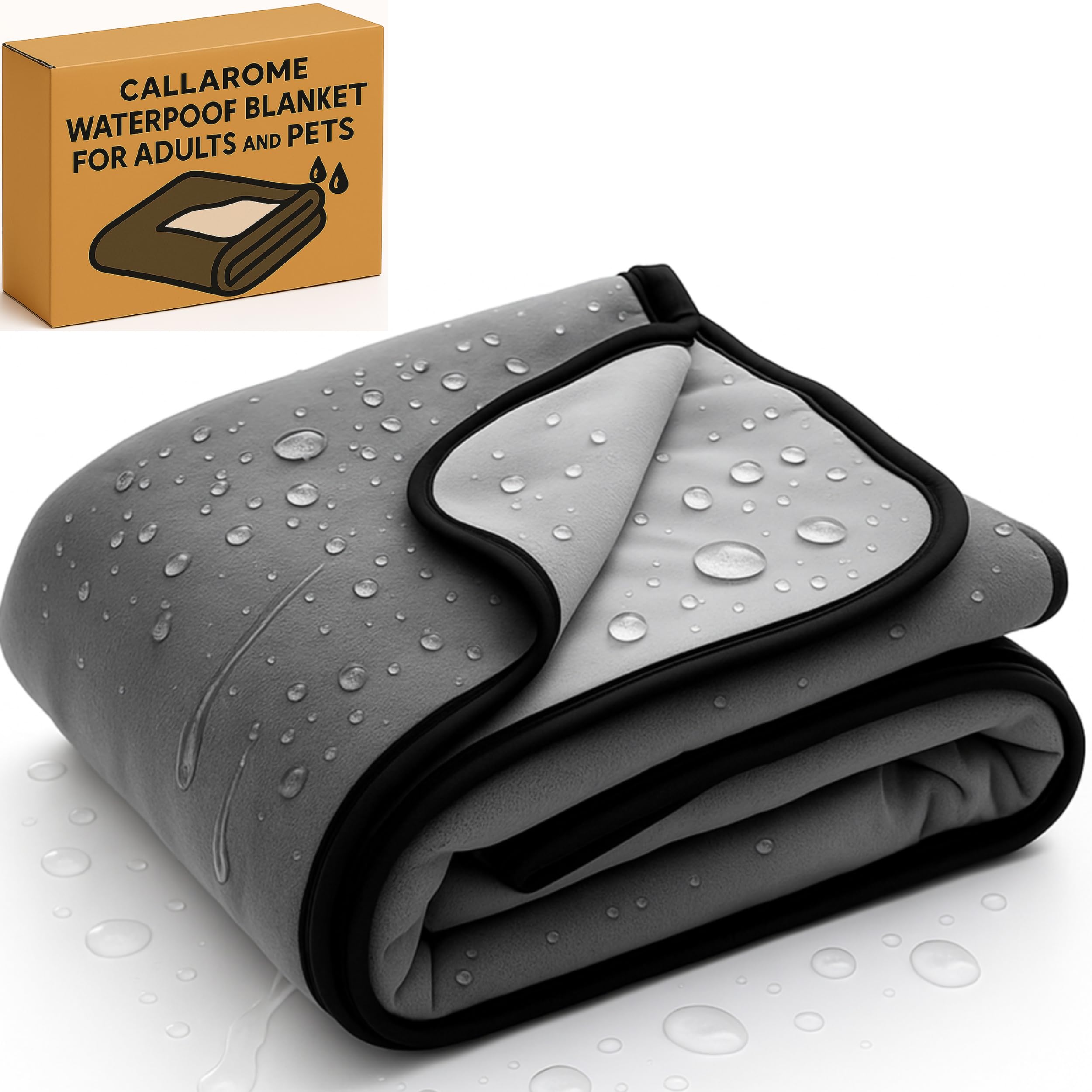 Callarome Manta impermeable para cama, protección contra derrames y manchas.