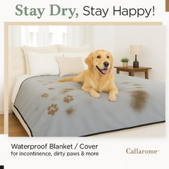 Callarome manta impermeable suave para sofá y sala.