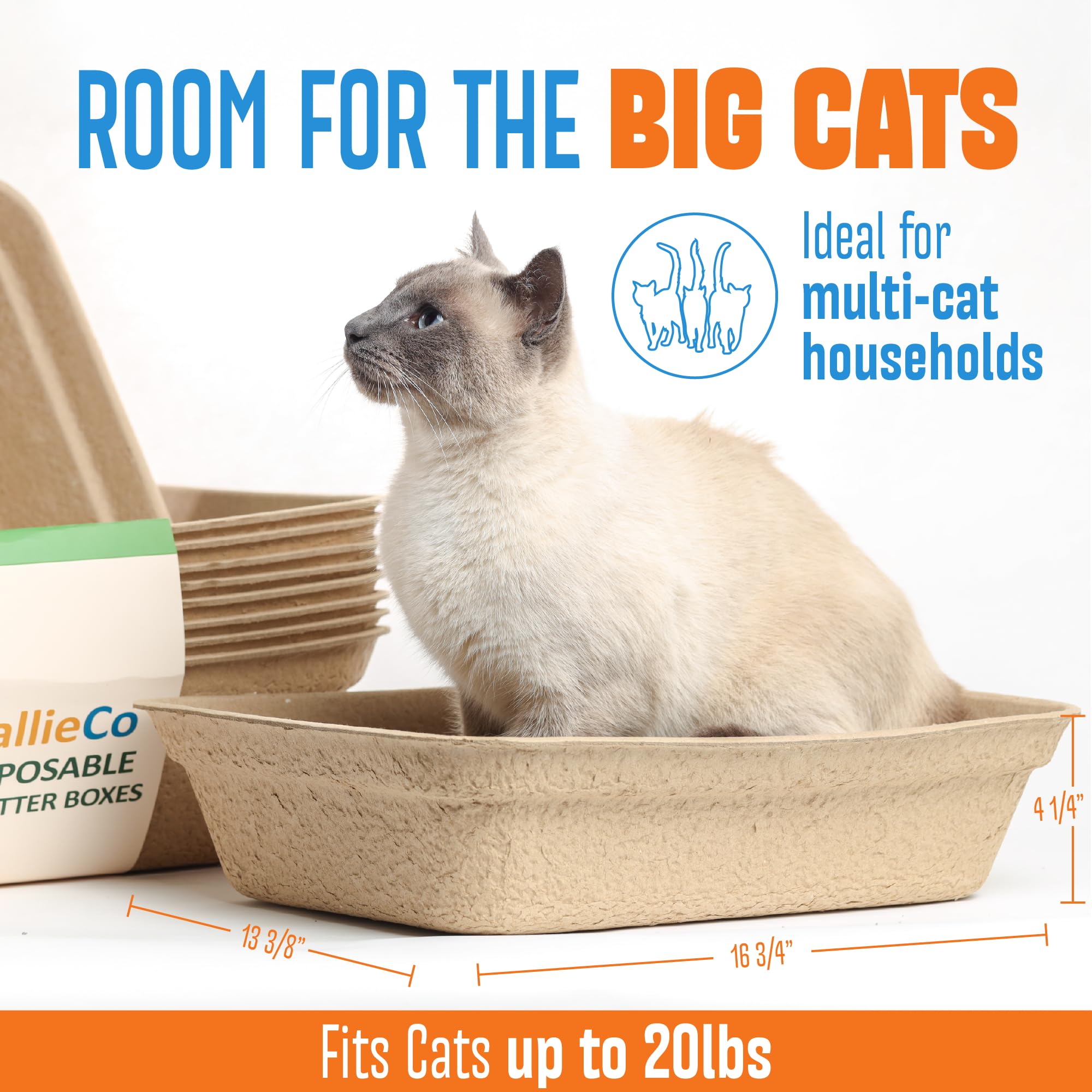 CallieCo caja de gran tamaño para gatos, espacio cómodo para viajar.