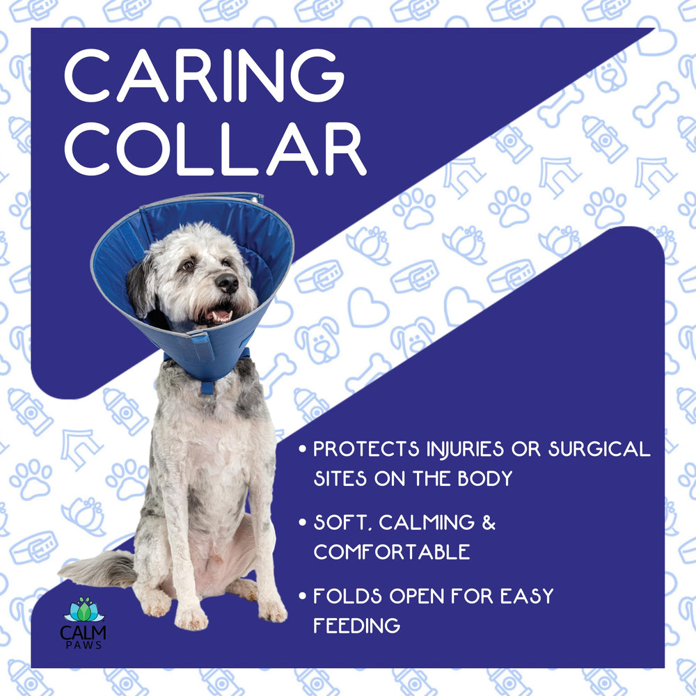 Collar Calm Paws, protección de lesiones y postoperatorio, evita lamido
