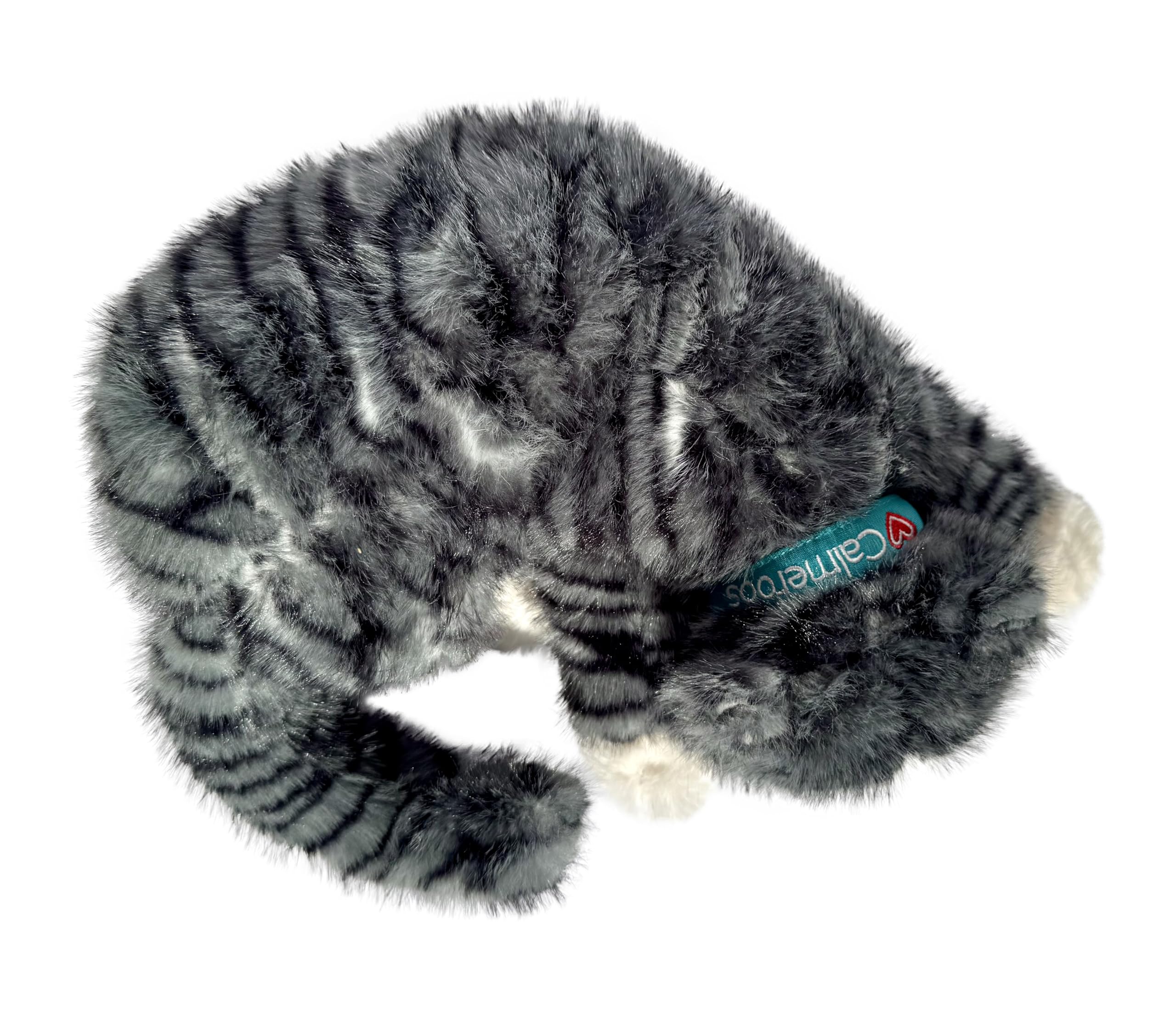 Calmeroos peluche-latido-real gris rayas: ayuda a dormir mejor.