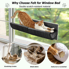 Caloreduce cama-rascado-gato-fieltro-resistente: arañar sin dañar cortinas