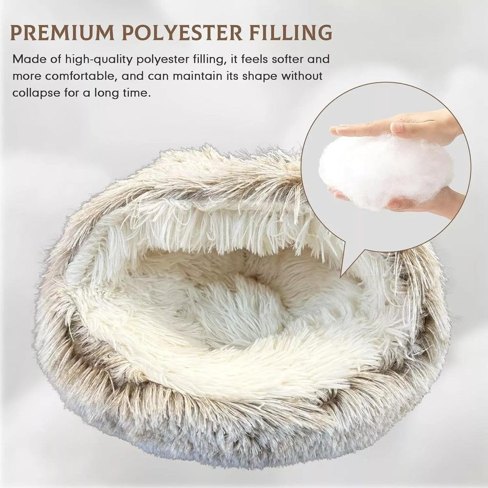 Cama para gato lavable a máquina para facilitar la limpieza.