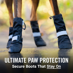 Canada Pooch botas de invierno, vista frontal, protección y ajuste cómodo.