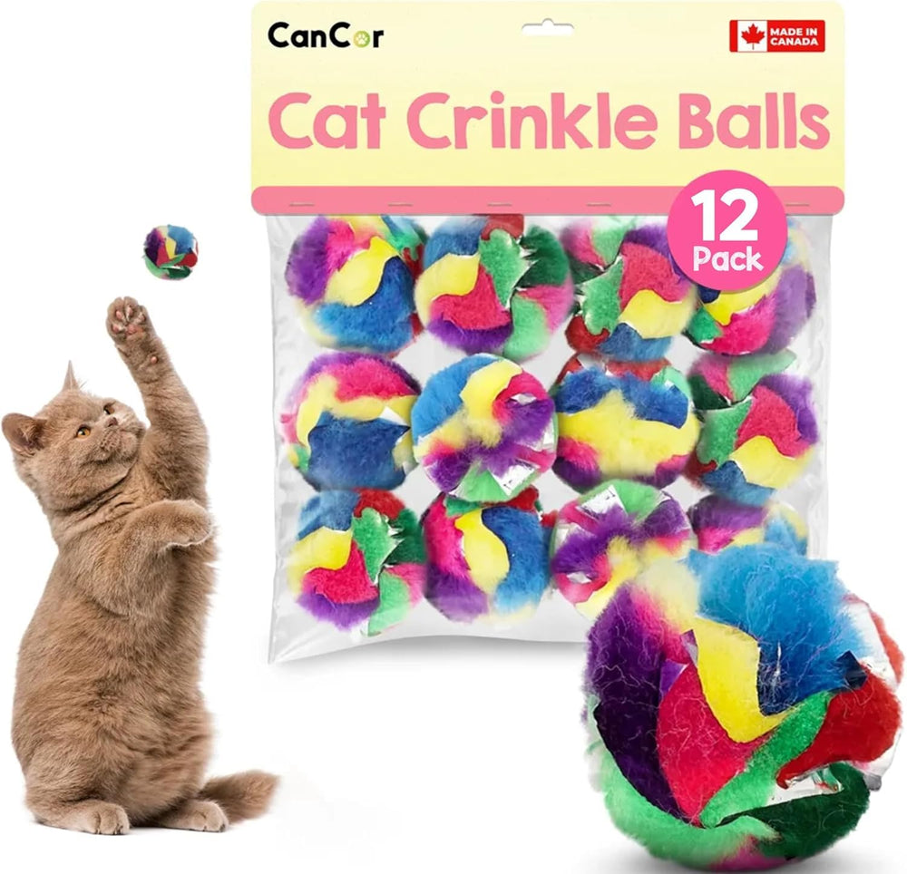 Cancor Innovations bola crinkle para gato de 1.5 pulgadas para juego activo