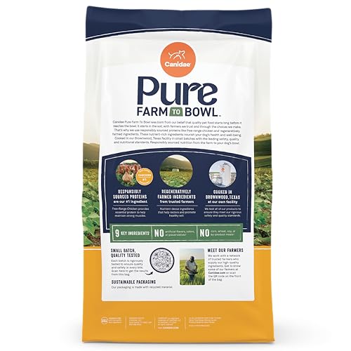 Canidae Pure destaca garbanzos como fibra natural para perros senior.