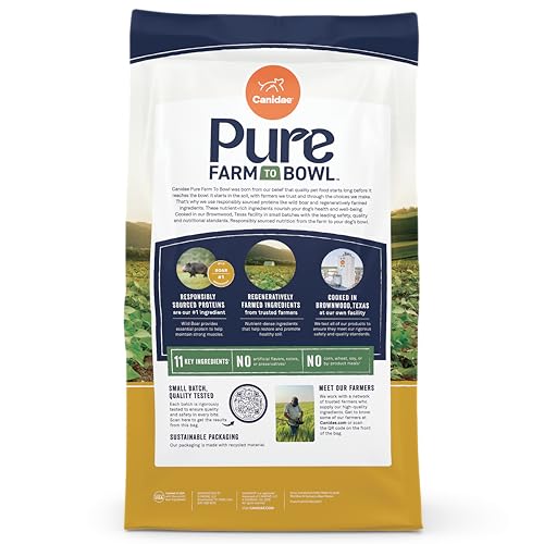 CANIDAE Pure Farm garbanzos nutritivos que acompañan la proteína principal.