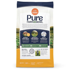 CANIDAE Pure Farm to Bowl ingredientes clave reducidos para dieta simple.