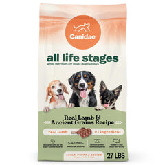 CANIDAE Todas las etapas con cordero real, primer ingrediente nutritivo para perros