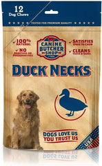 Canine Butcher Shop: cuellos de pato, masticables 100% naturales para perros.