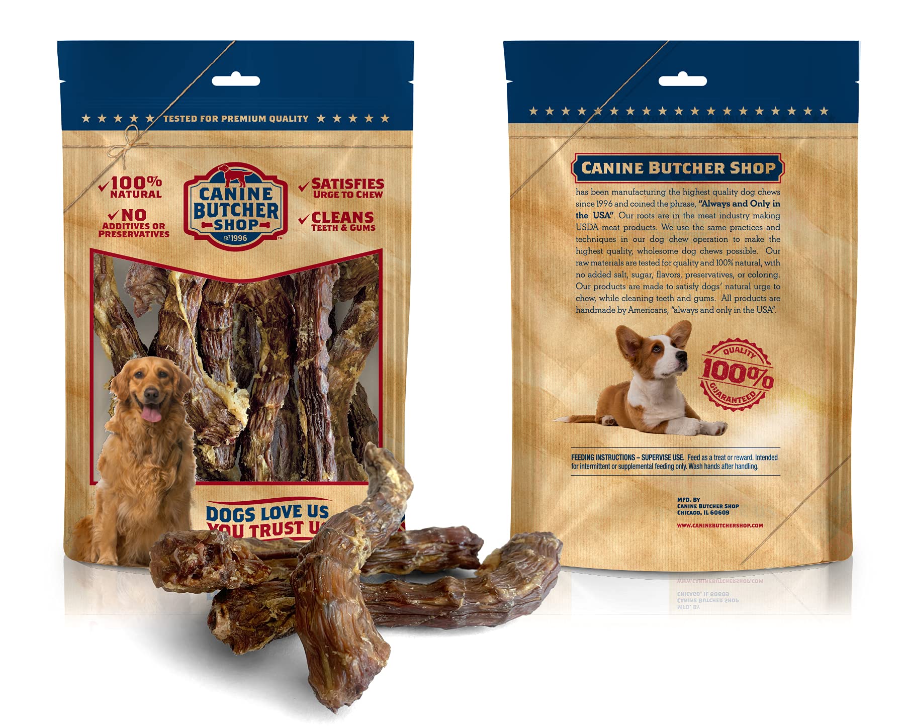 Canine Butcher Shop: uso diario sencillo para satisfacer el impulso de masticar.