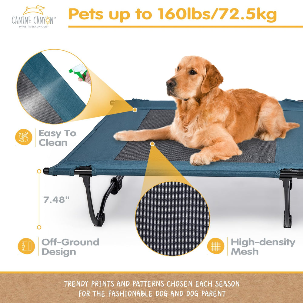 CANINE CANYON: cama grande con medidas 47x35 para perros de gran tamaño.