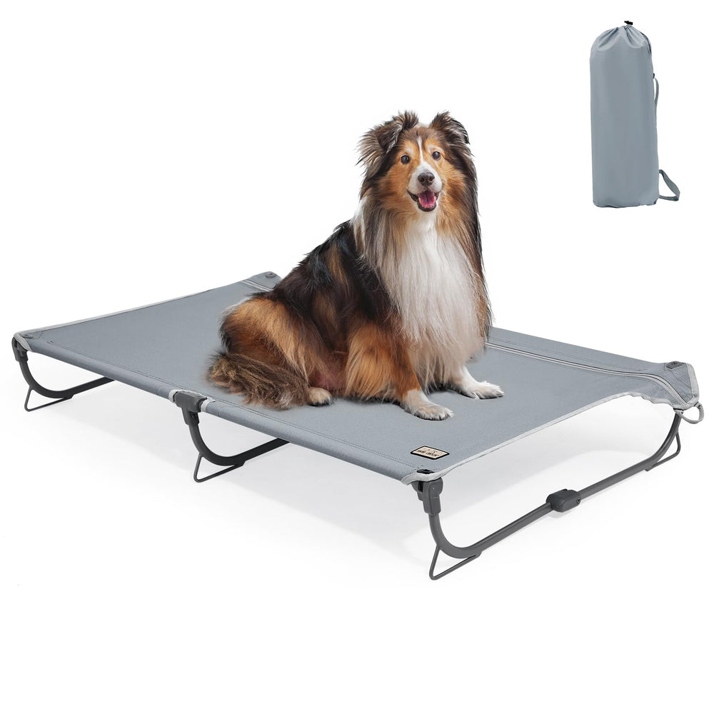 Cama para perro Daisy Cot elevada de Canine Canyon para exteriores y confort.