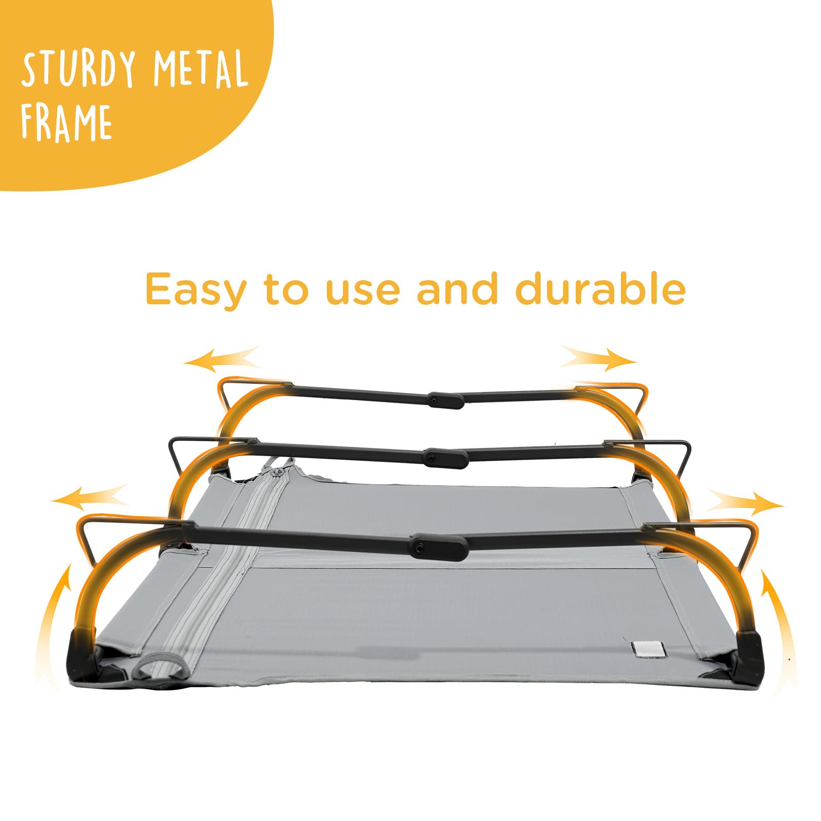 CANINE CANYON Daisy Cot: capacidad de 160 libras, soporte estable para mascotas grandes.