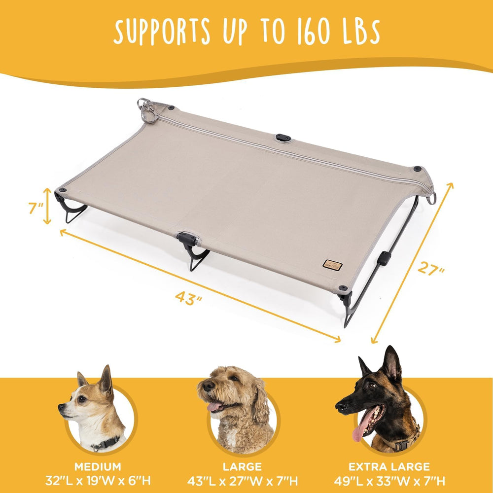 CANINE CANYON Daisy Cot ideal para campamento y casa.