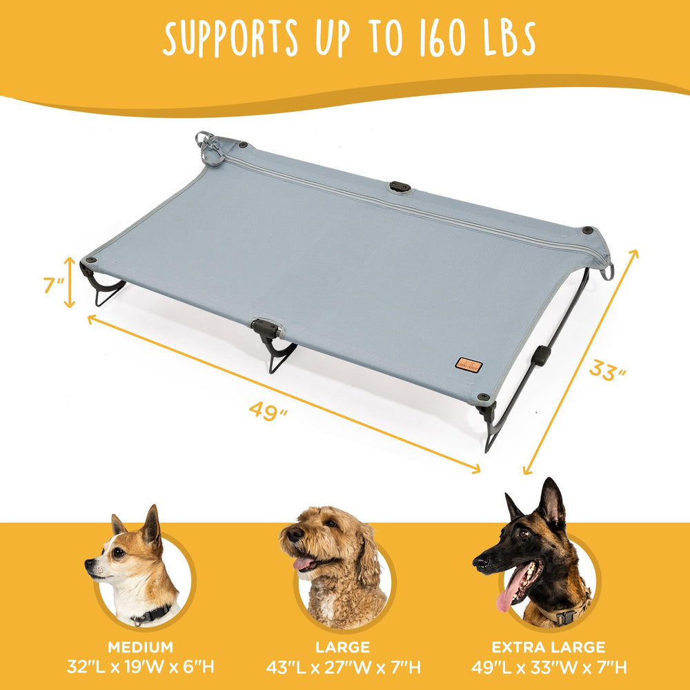 CANINE CANYON Daisy Cot resistente a mordidas para hogares activos.