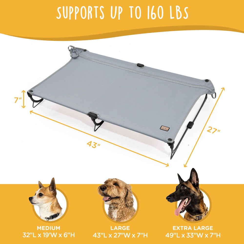 CANINE CANYON Daisy Cot: superficie elástica que favorece el descanso del perro.