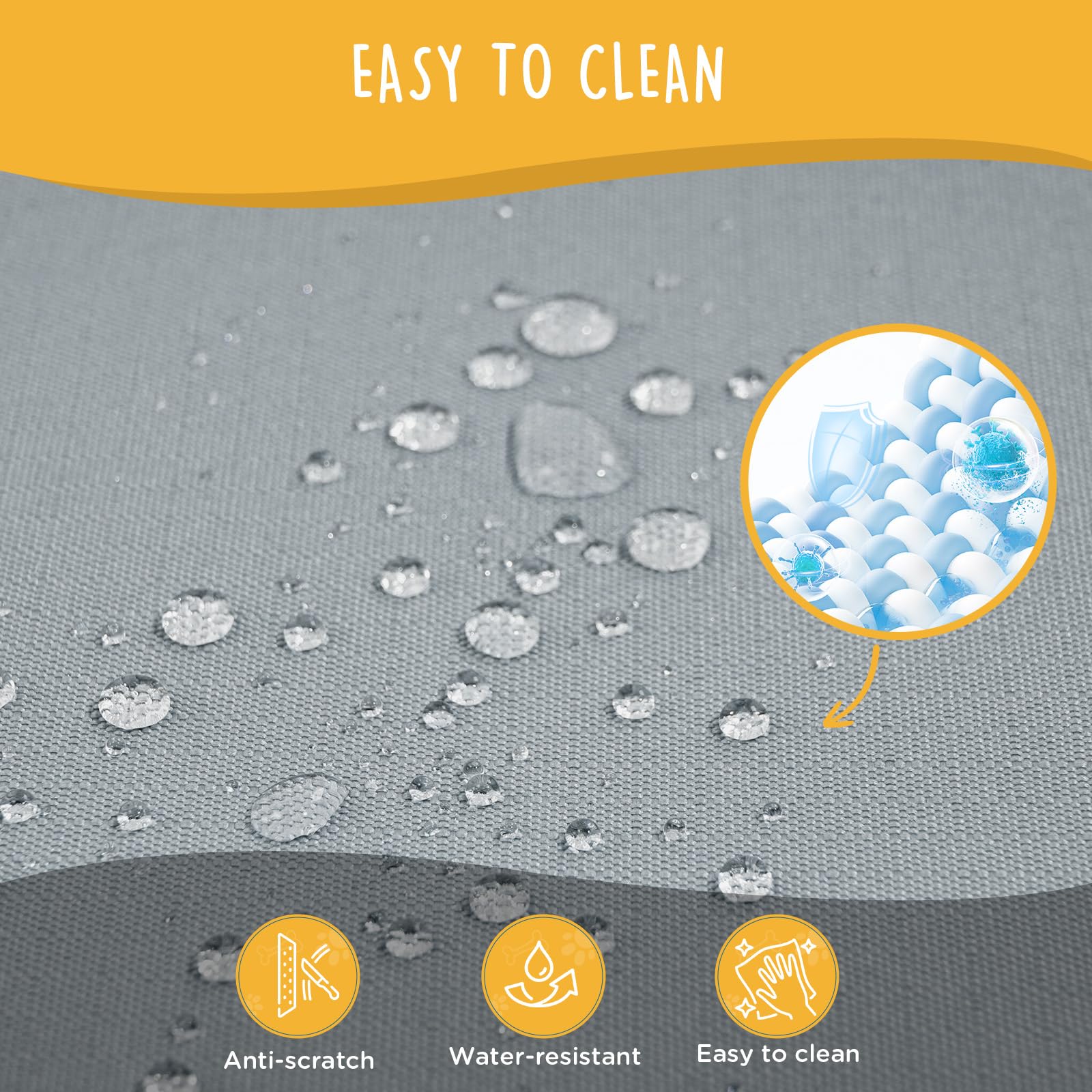 CANINE CANYON Daisy Cot: tela lavable y resistente al agua, ideal para interiores y exteriores.