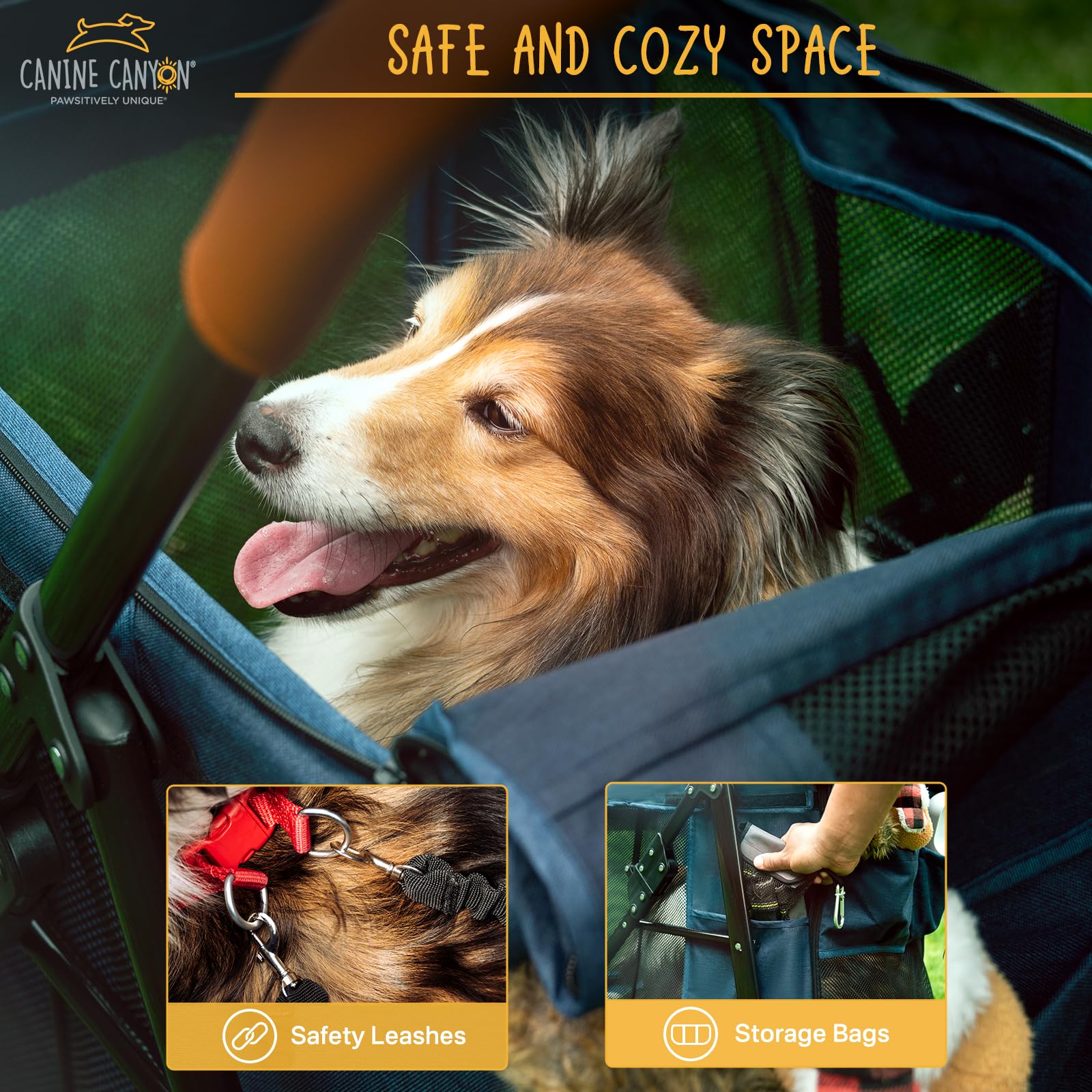 Canine Canyon Scout acceso frontal y trasero para mascotas pequeñas y medianas