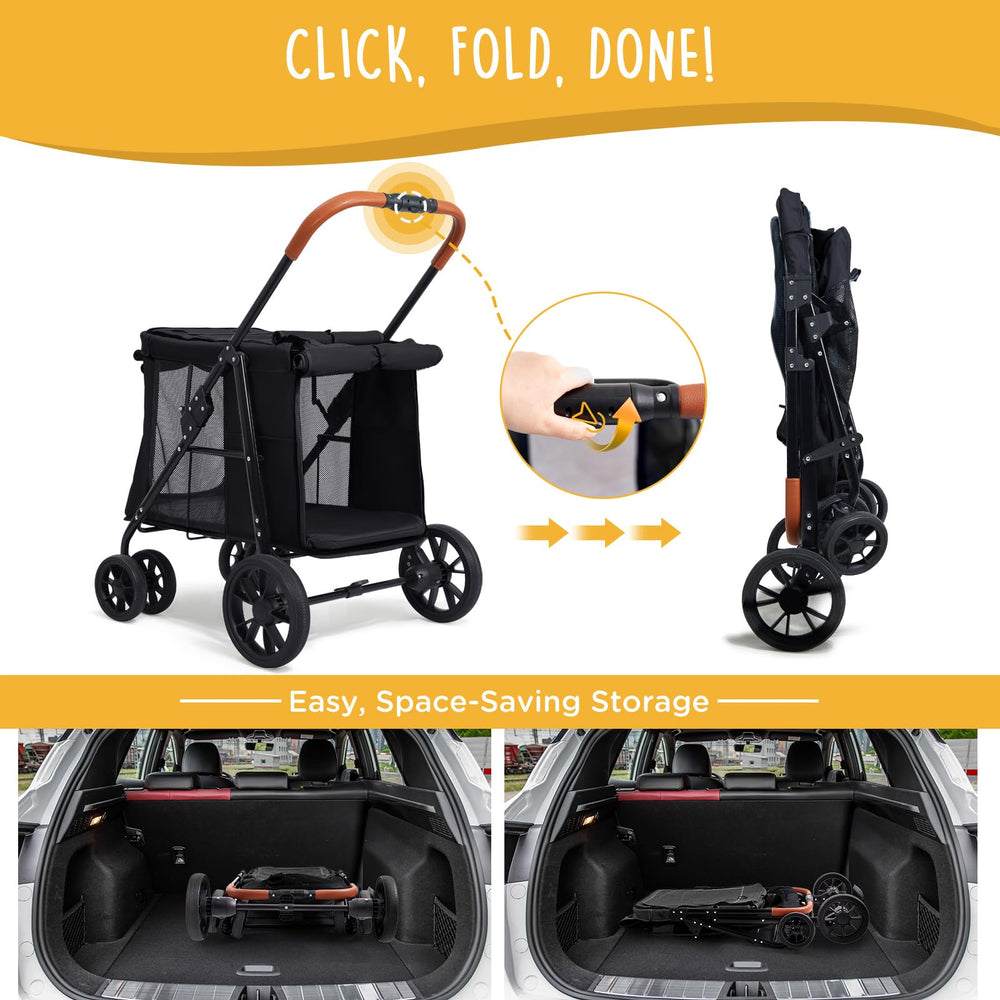 CANINE CANYON Scout puertas frontal y trasera para acceso cómodo