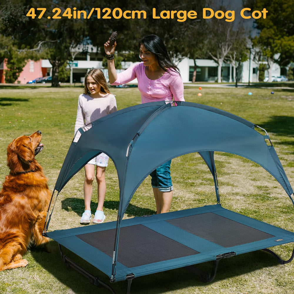 CANINE CANYON: el toldo removible protege al perro del sol y la lluvia.