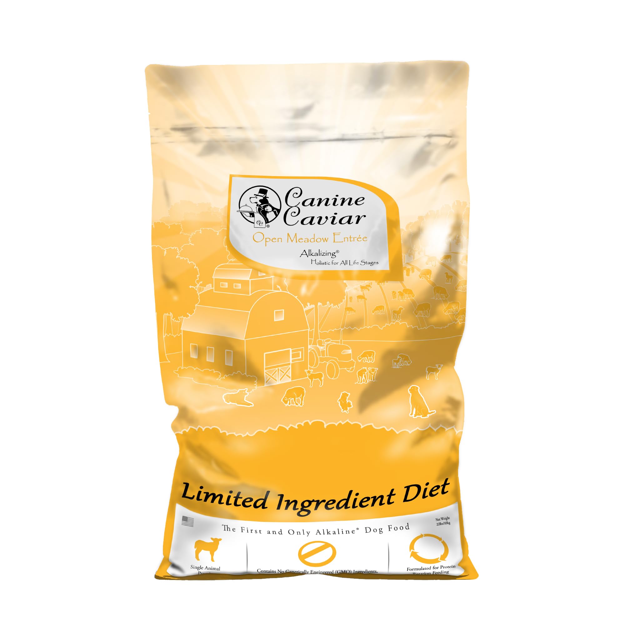 Canine Caviar Pradera Abierta: bolsa de 22 libras para dieta equilibrada.