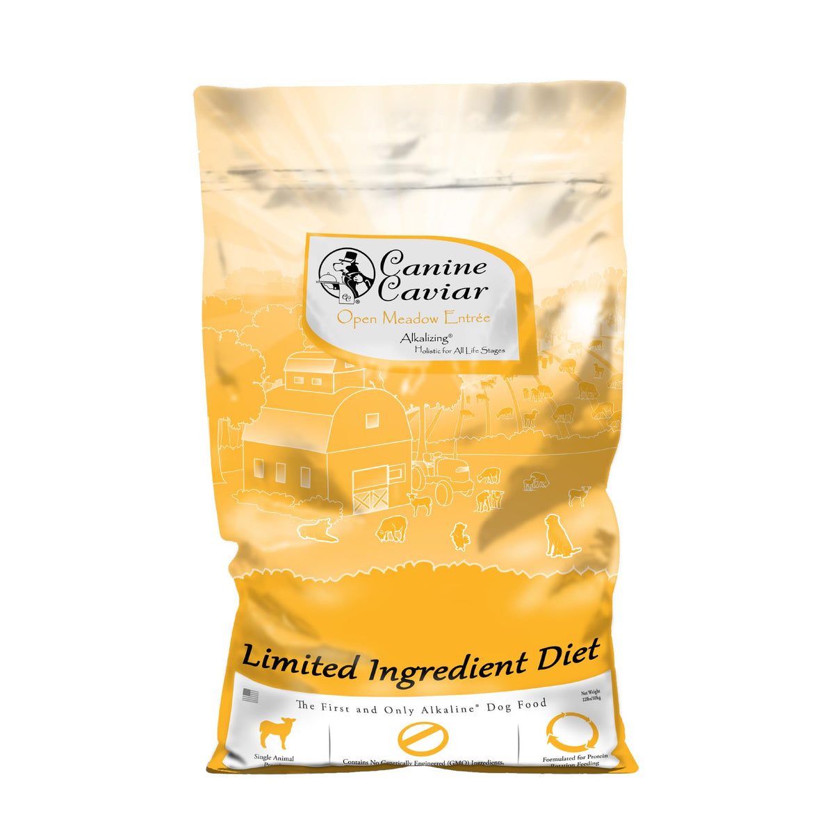 Canine Caviar Pradera Abierta: bolsa de 22 libras para dieta equilibrada.