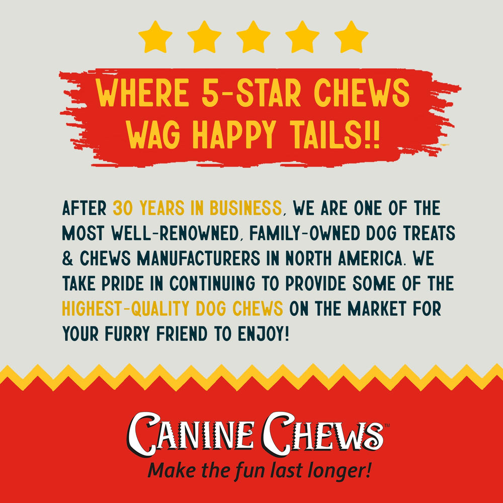 Canine Chews paquete de 15 rollos para perros grandes.