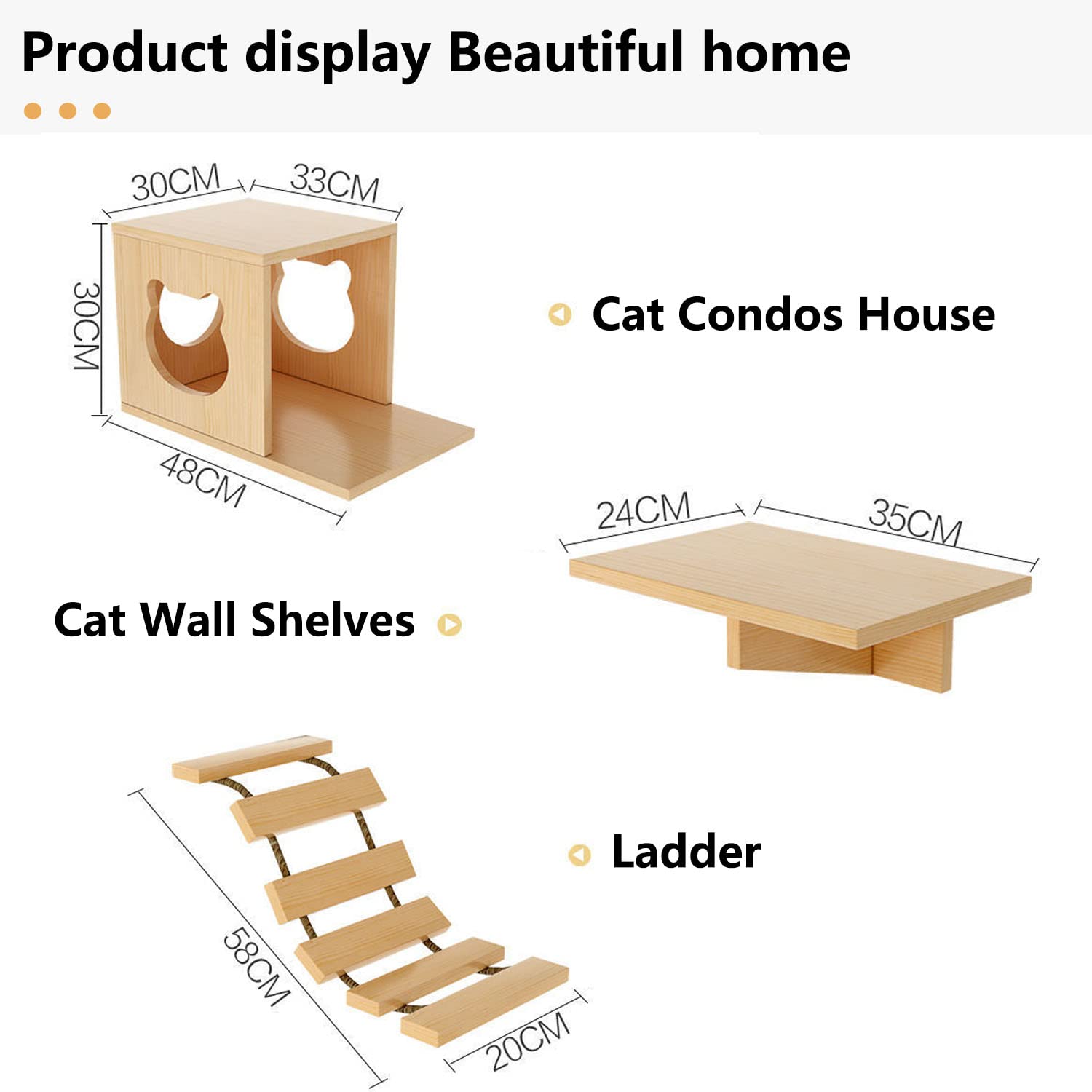 Canormpet casas refugio para gatos brindan rincón cálido en la pared.