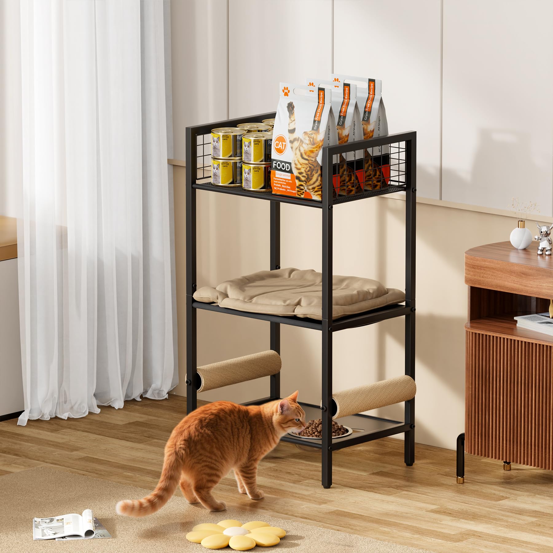 Canyave construcción de metal resistente para uso diario del gato.