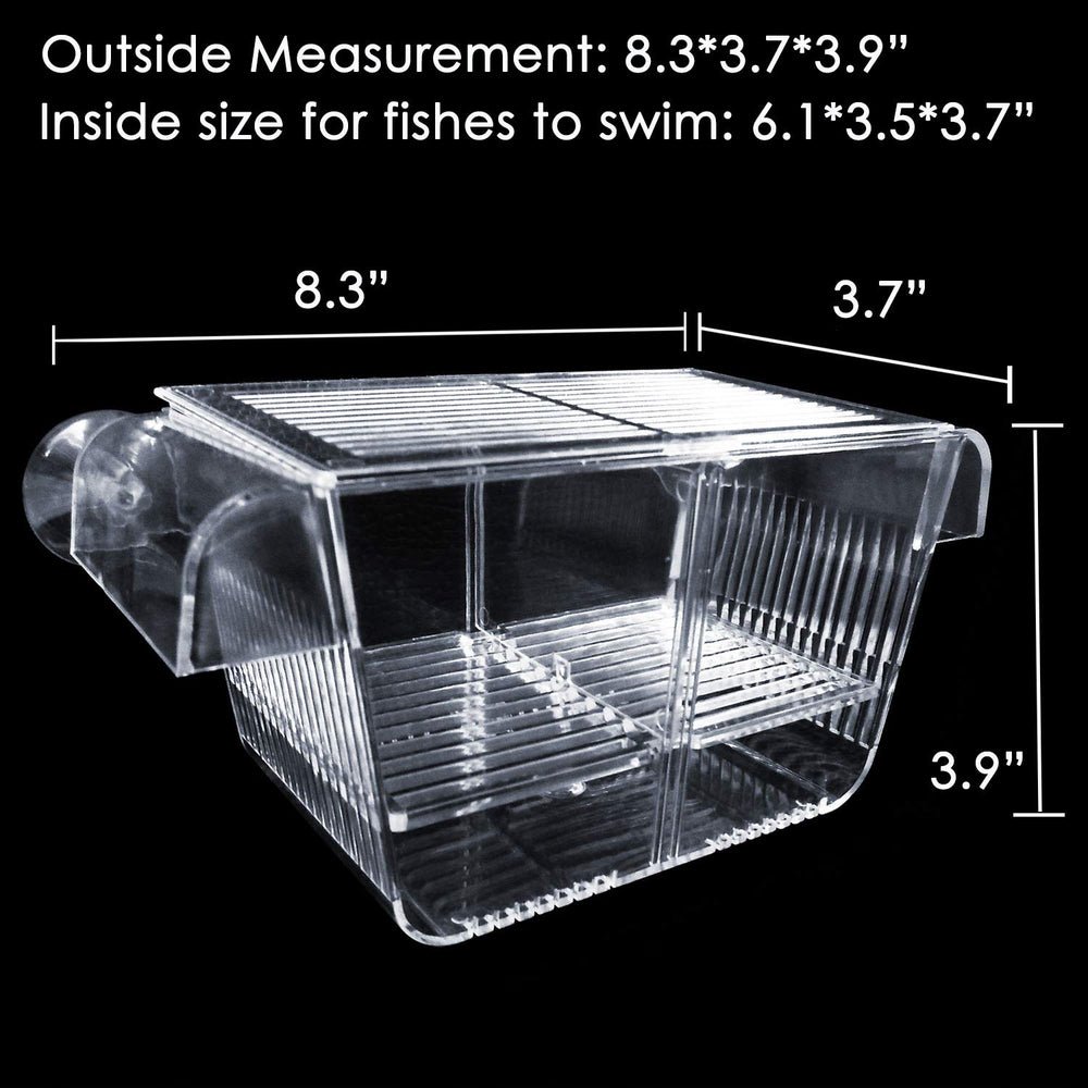 Diseño compacto con ventosas Capetsma para ahorrar espacio en acuario.