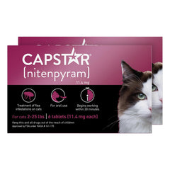 Capstar para gatos: empaque de caja, solución rápida para pulgas.