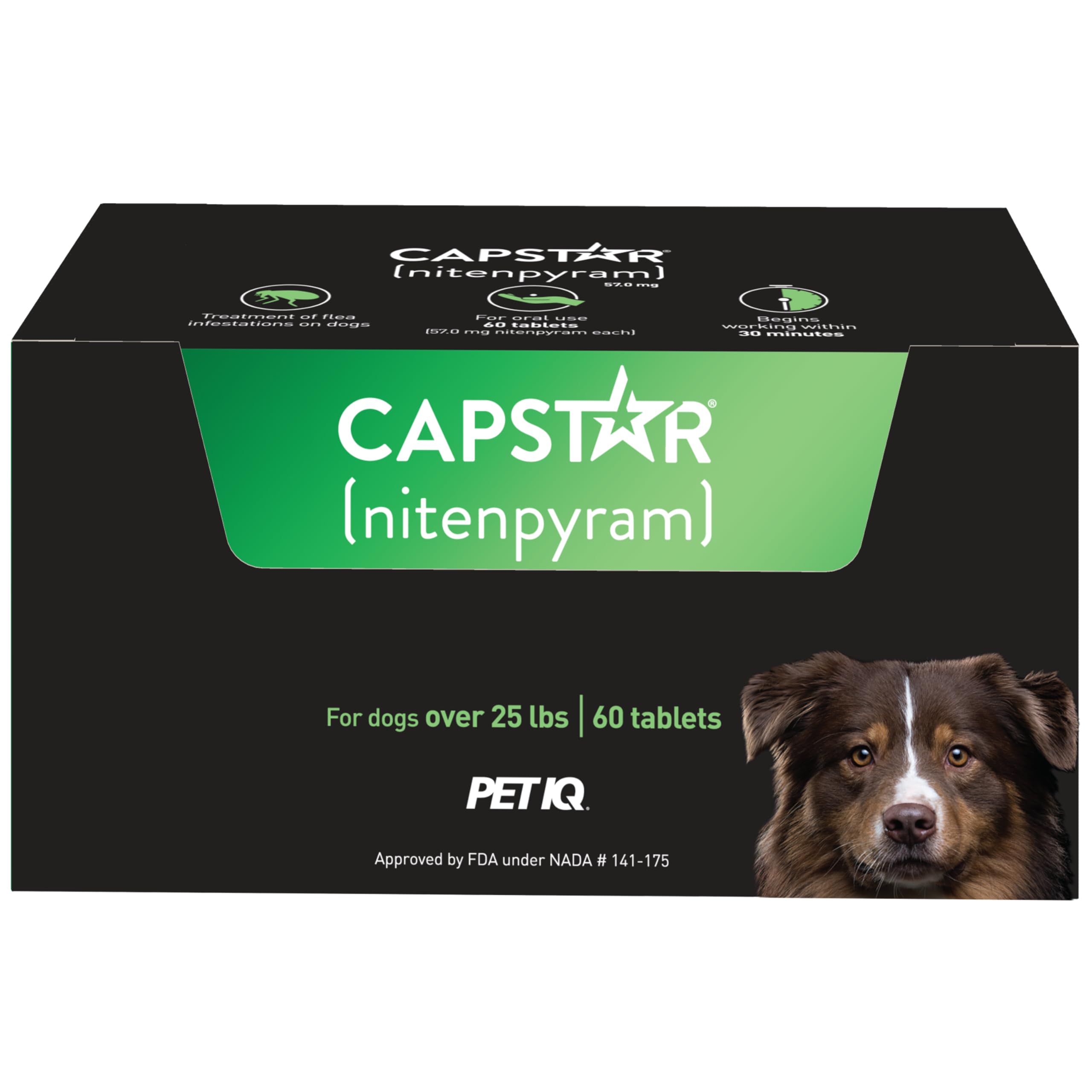 Capstar: tabletas para perro grande, acción rápida contra pulgas.
