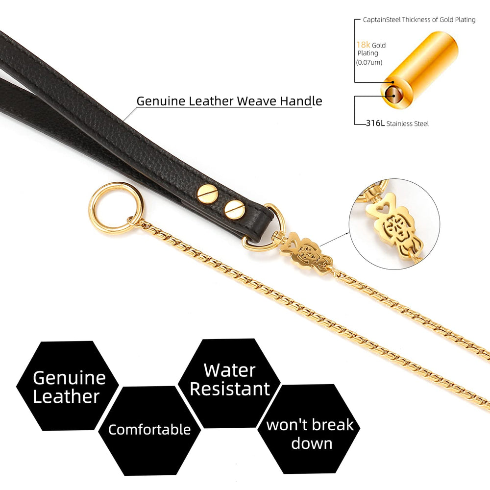 CaptainSteeL cadena 5mm de acero inoxidable para perros activos y seguros.