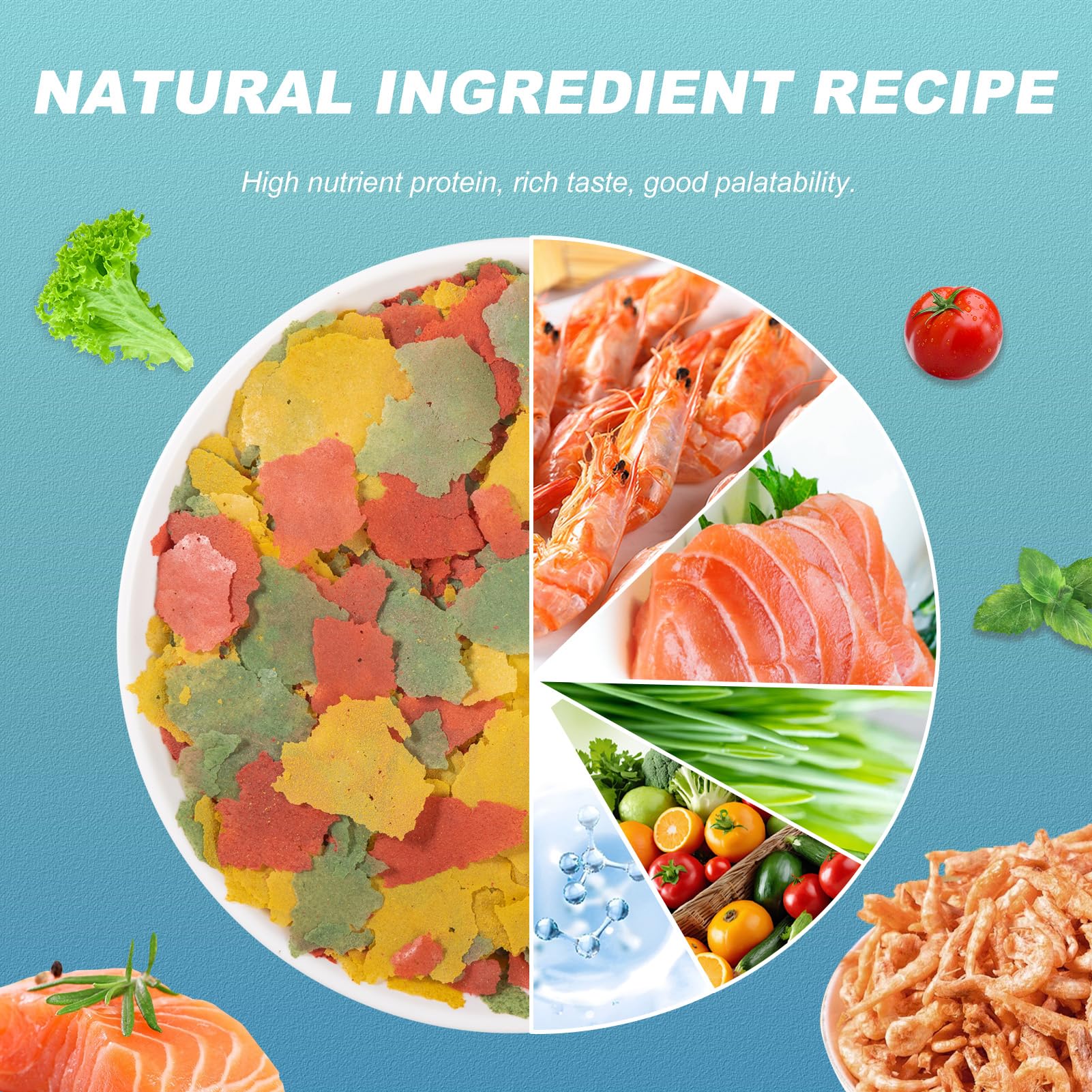 Capuca proteína alta para crecimiento saludable de peces tropicales