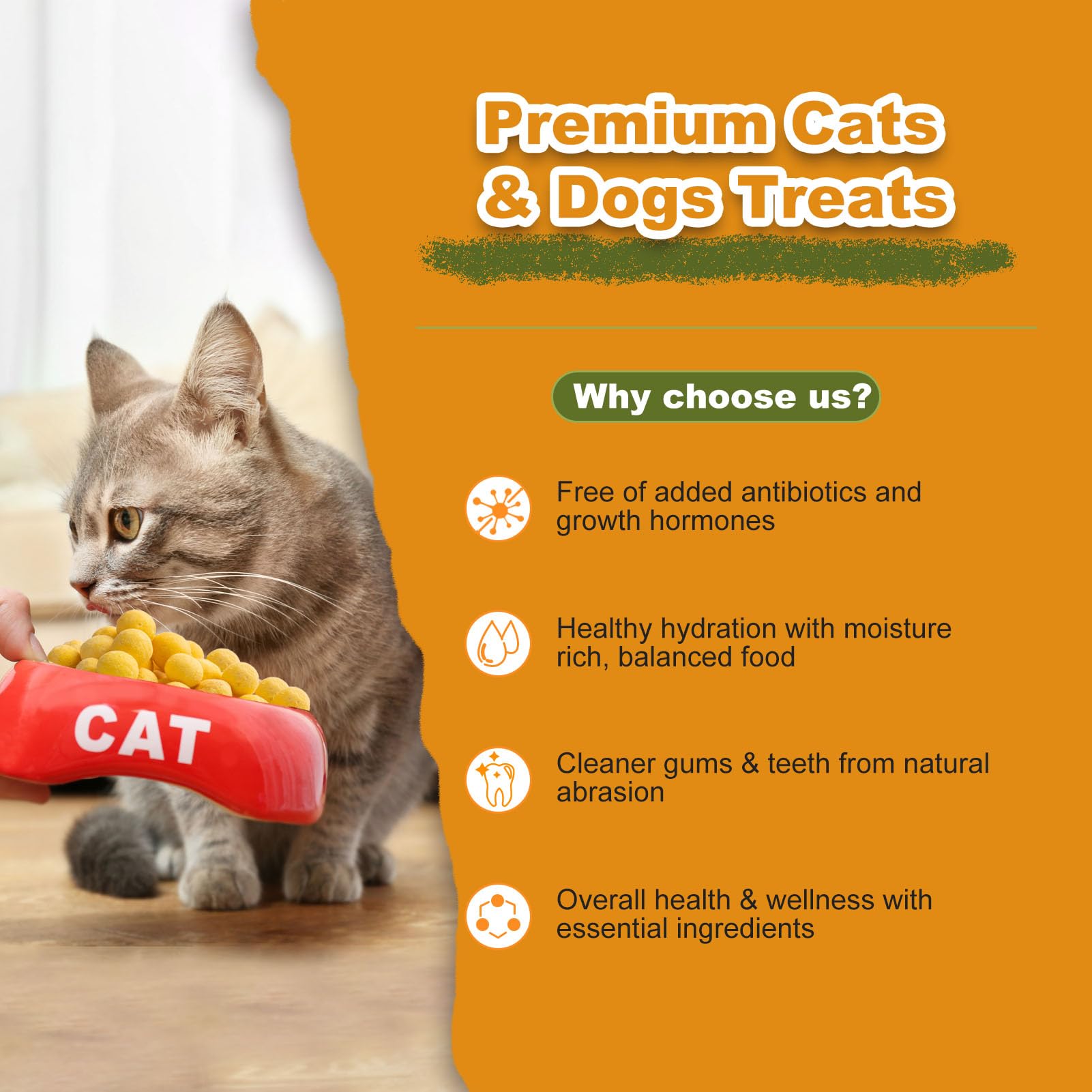 Capuca yema de codorniz seca para gato: snack natural para mimos diarios.