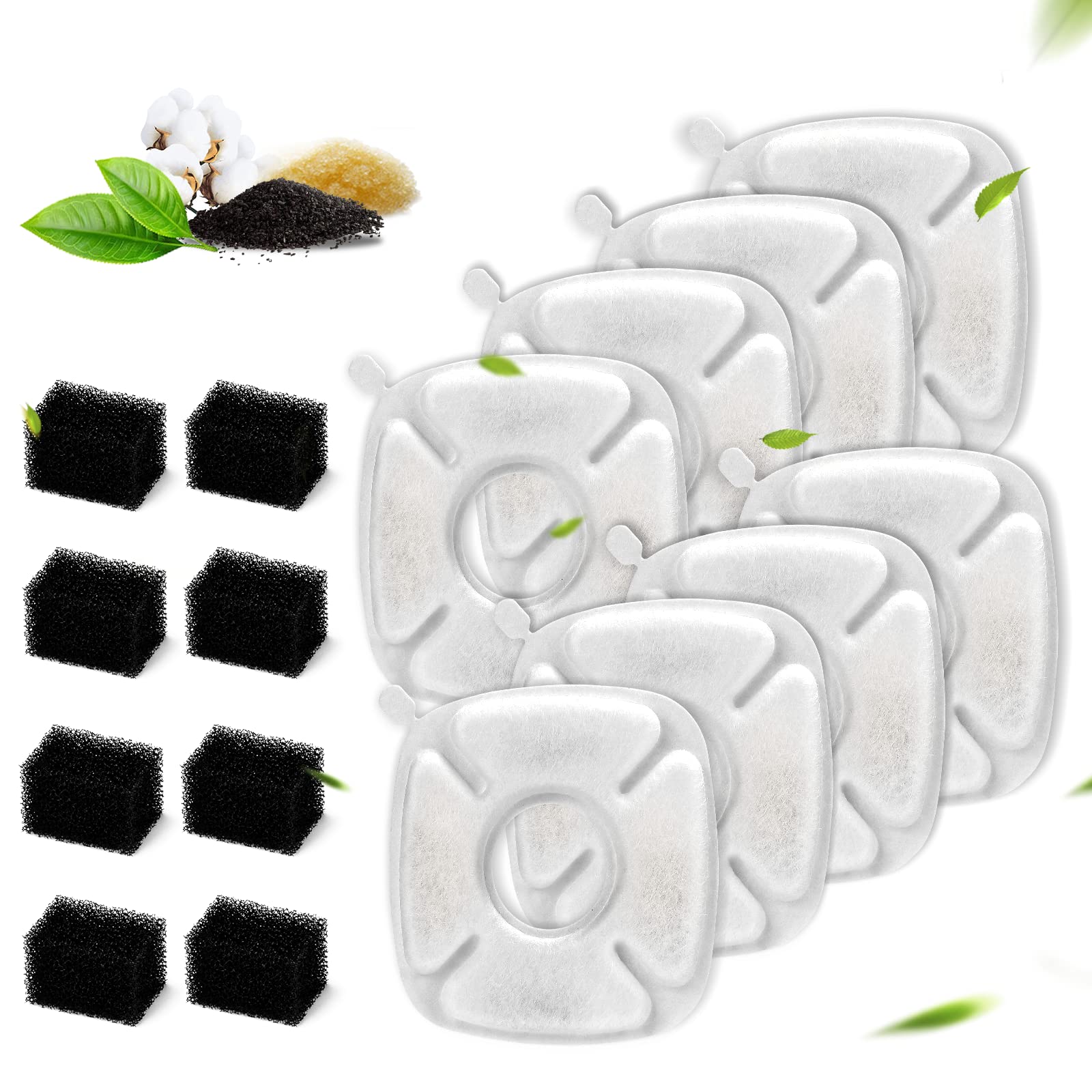 Carcent filtro de agua para gatos con filtración triple mejora aroma y sabor del agua