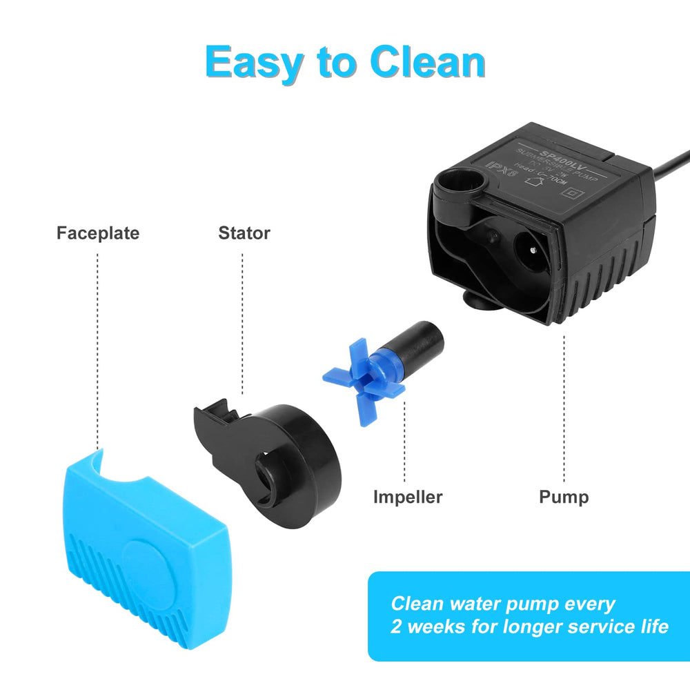 Carcent SP-400LV diseño compacto ideal para fuentes de agua para gatos