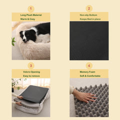 Cama impermeable CareCooo con funda lavable y fácil limpieza