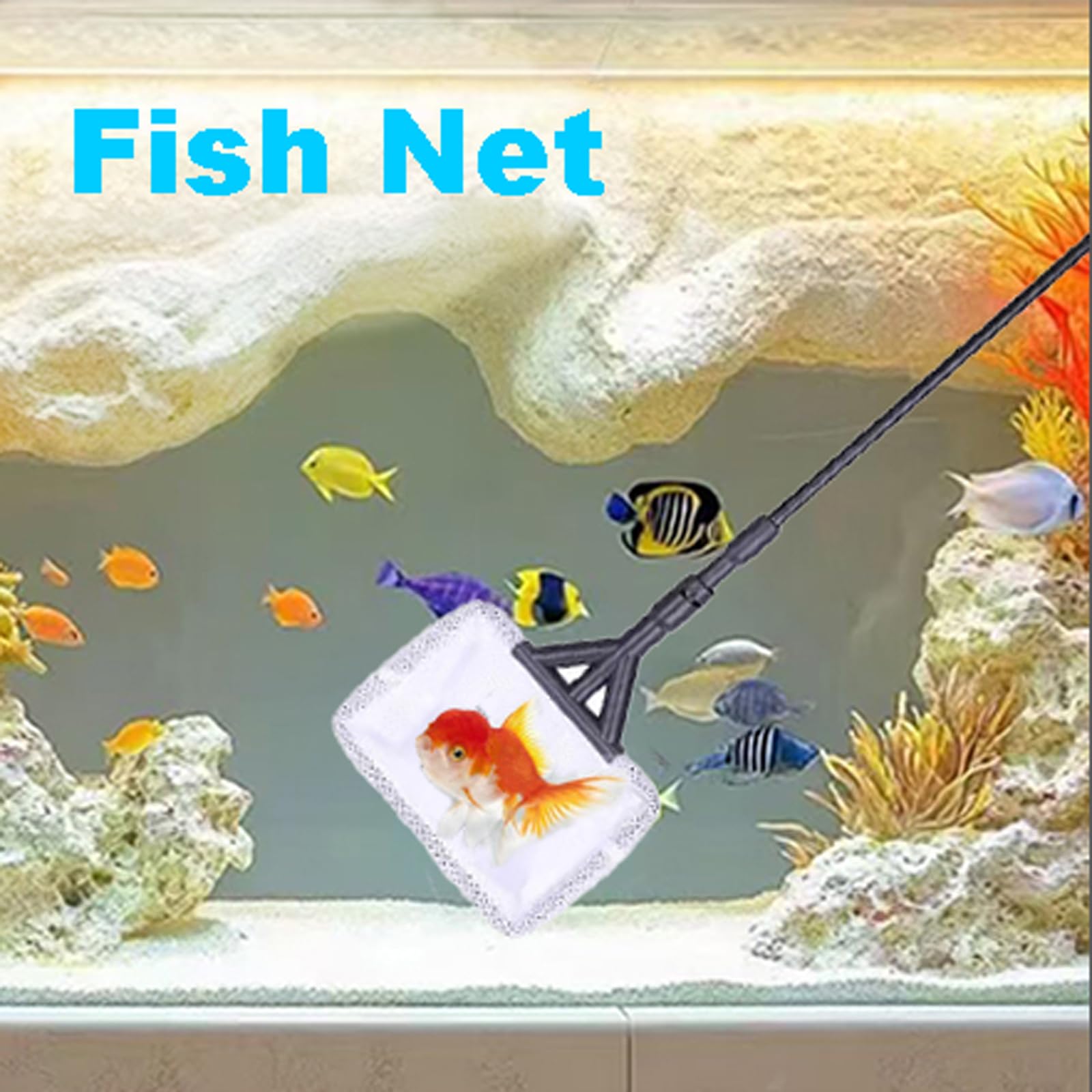 Carefree Fish 4en1 barra extensible para acuario, limpieza a altura