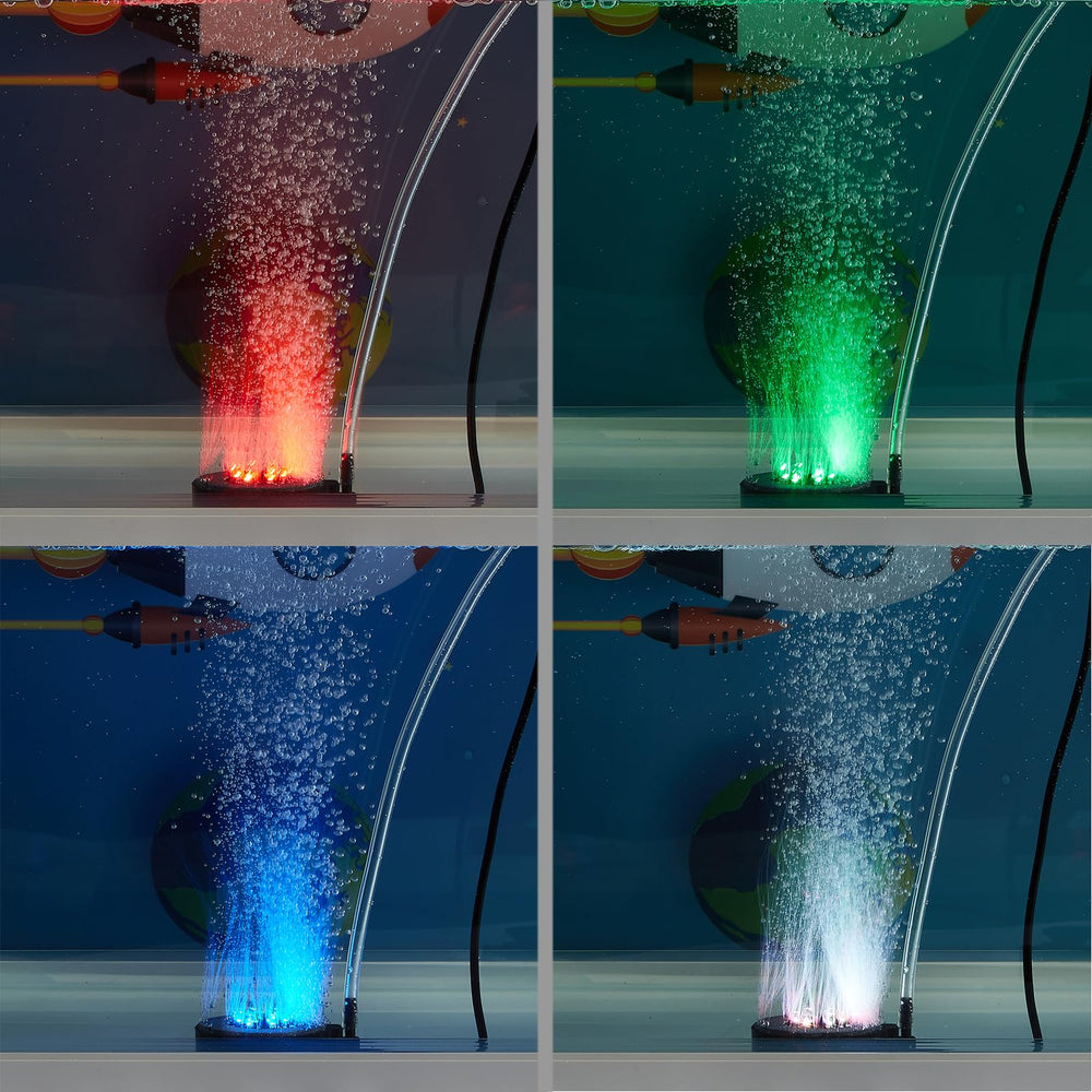 Carefree Fish cambia de color en cuatro tonos para iluminación atractiva.